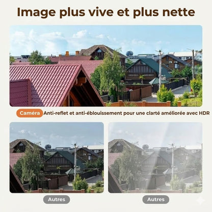 [2K Ultra HD] Caméra de surveillance WiFi intelligente