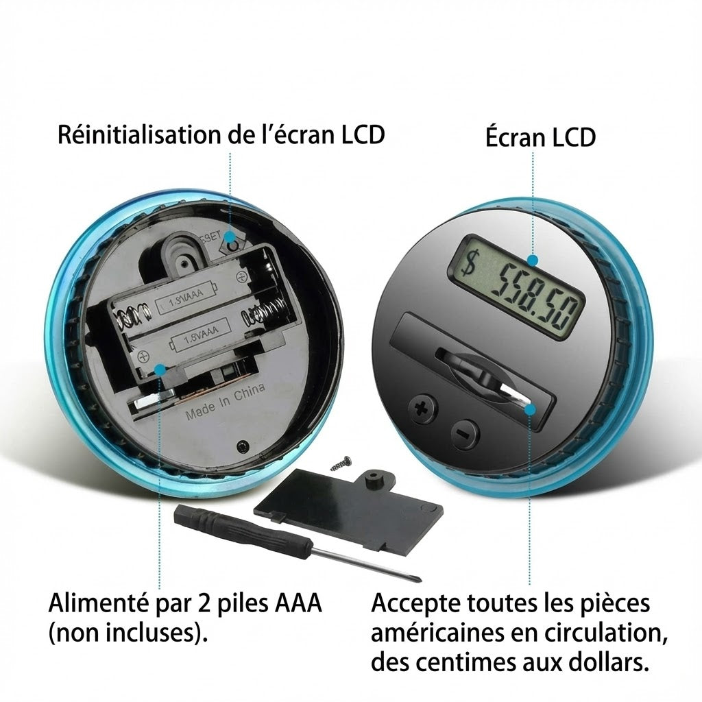 Tirelire Numérique avec Compteur Automatique