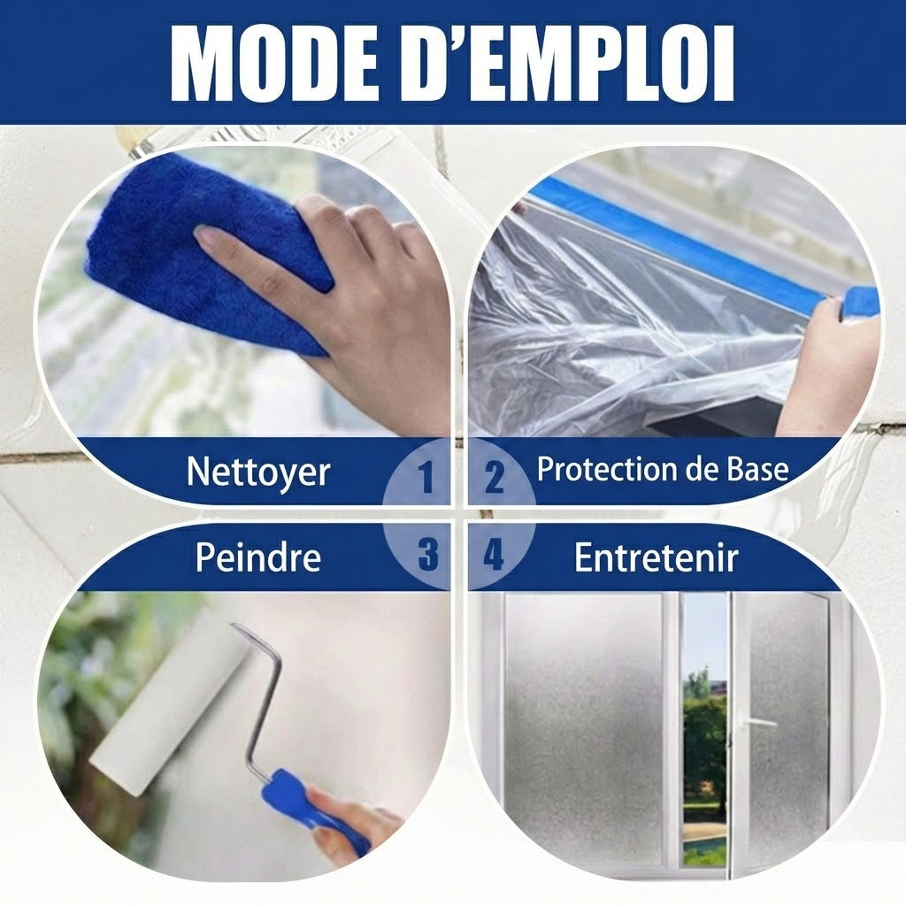 Peinture Dépolie pour Vitre – Film de fenêtre liquide pour l’intimité (Effet mat & sablé)
