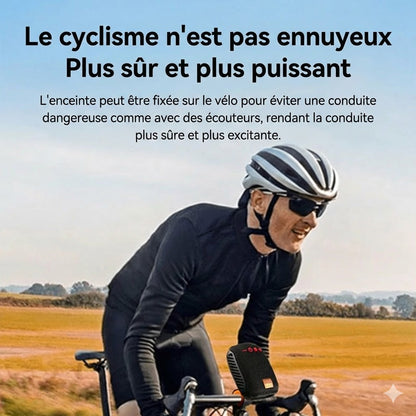 Enceinte Bluetooth pour Vélo – Haut-parleur étanche avec support robuste (Anti-choc & Mains libres)