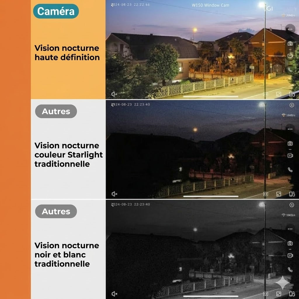 [2K Ultra HD] Caméra de surveillance WiFi intelligente