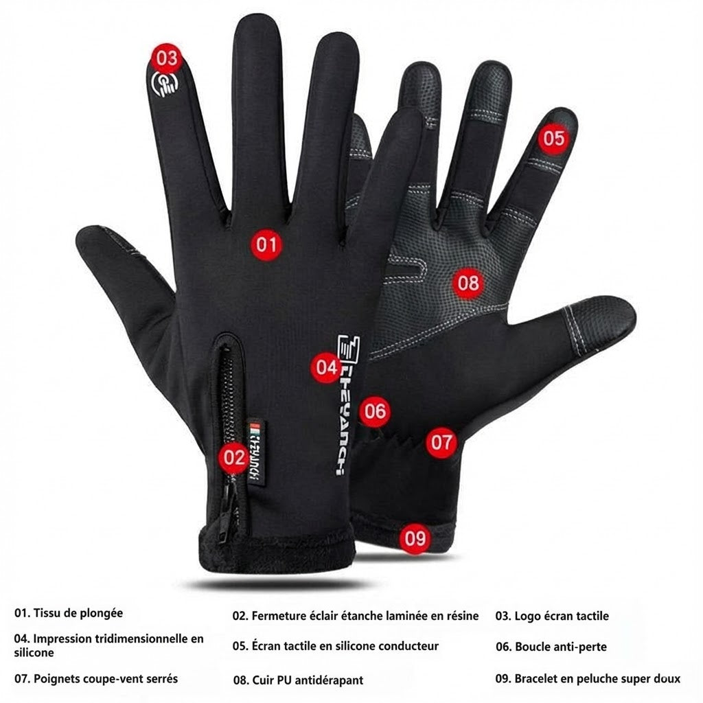Gants d'Hiver Chauds et Tactiles