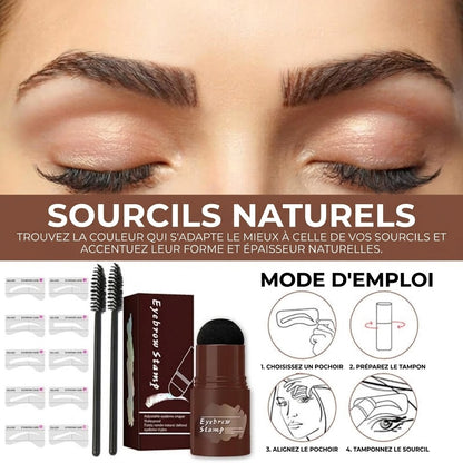 Kit professionnel de tampon et pochoirs à sourcils - Pour une symétrie parfaite
