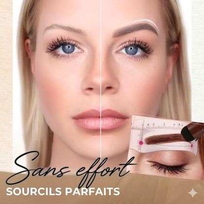 Kit professionnel de tampon et pochoirs à sourcils - Pour une symétrie parfaite