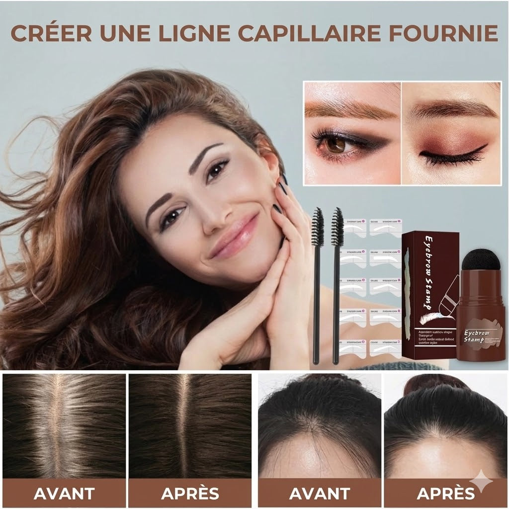 Kit professionnel de tampon et pochoirs à sourcils - Pour une symétrie parfaite