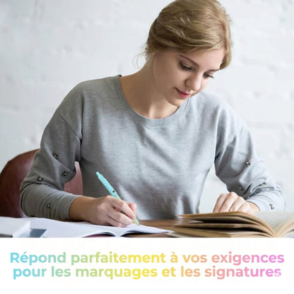 Set de stylos gel de luxe (5 pièces) - Design dégradé esthétique - Encre à séchage rapide de 0,5 mm