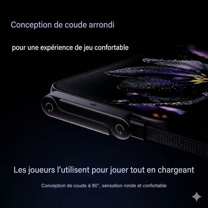 Câble de Charge USB-C 2 en 1 avec Support Invisible - Charge Super Rapide 240W