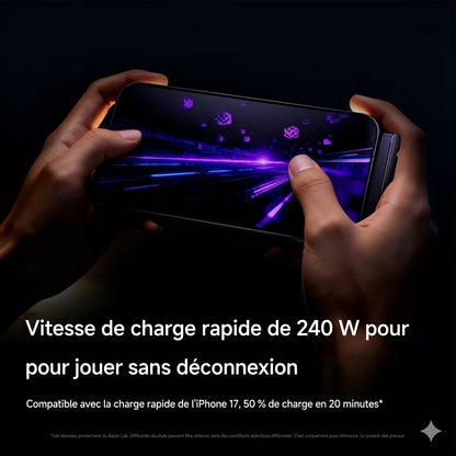 Câble de Charge USB-C 2 en 1 avec Support Invisible - Charge Super Rapide 240W