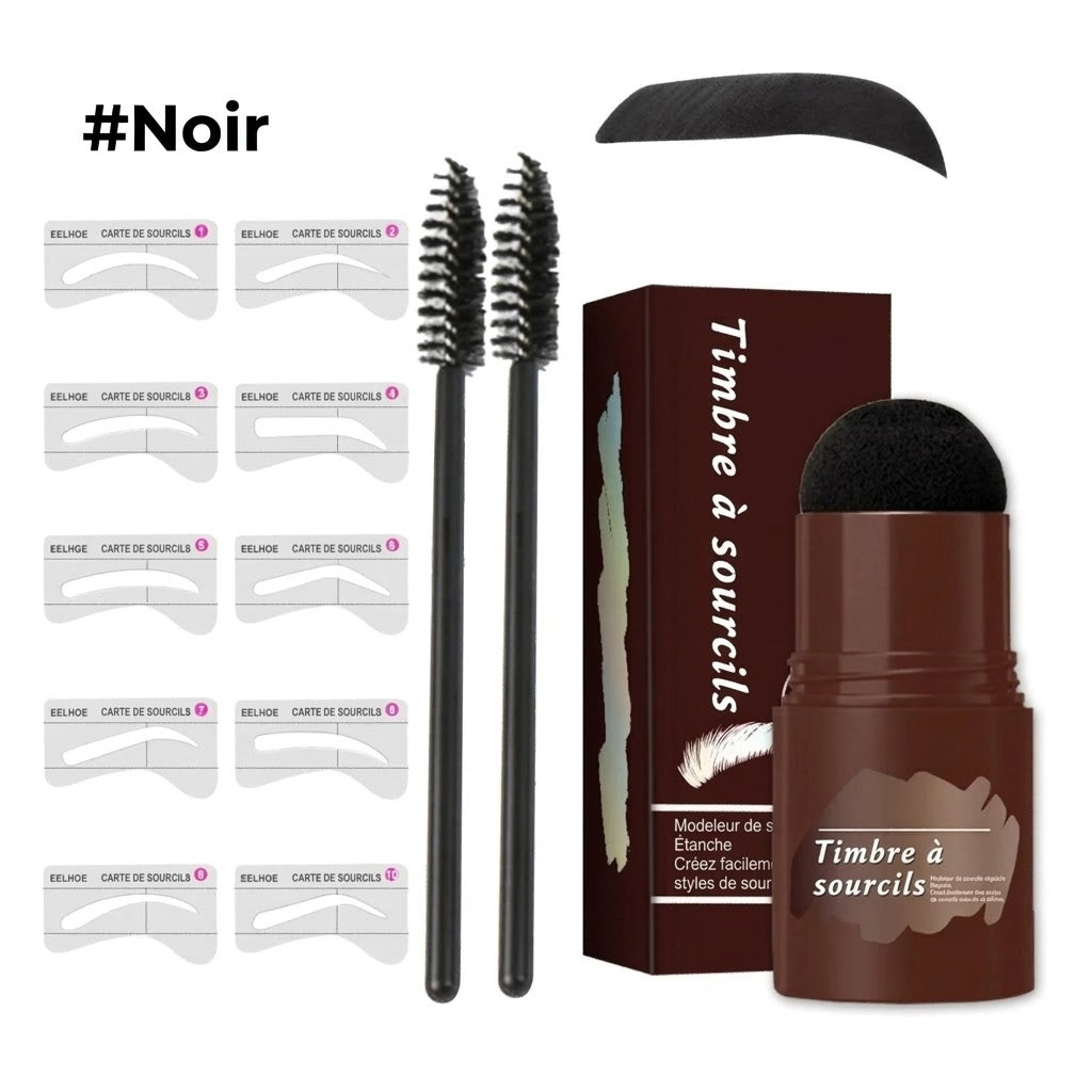 Kit professionnel de tampon et pochoirs à sourcils - Pour une symétrie parfaite