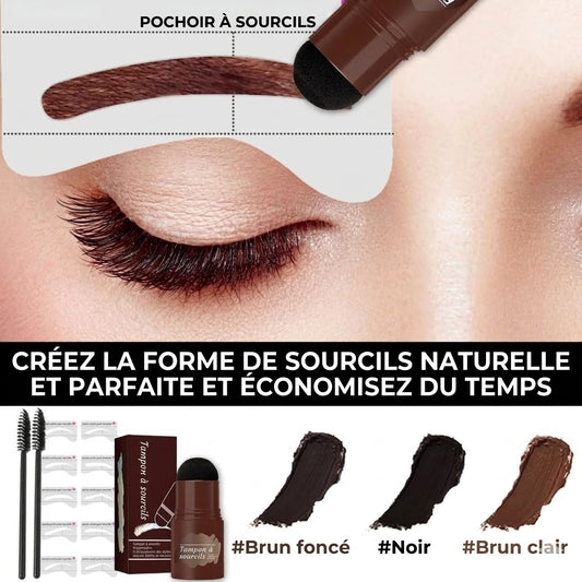 Kit professionnel de tampon et pochoirs à sourcils - Pour une symétrie parfaite