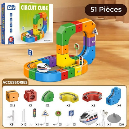 Circuit de Train Puzzle DIY - Jeu de Construction Éducatif