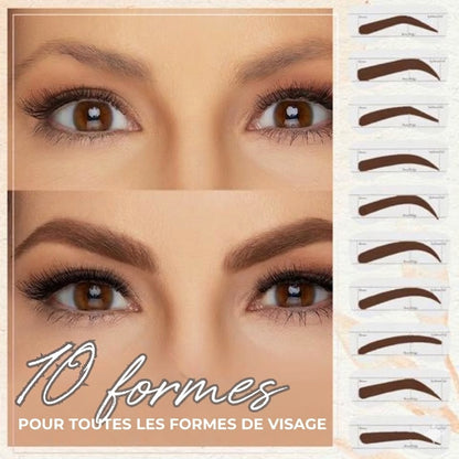 Kit professionnel de tampon et pochoirs à sourcils - Pour une symétrie parfaite