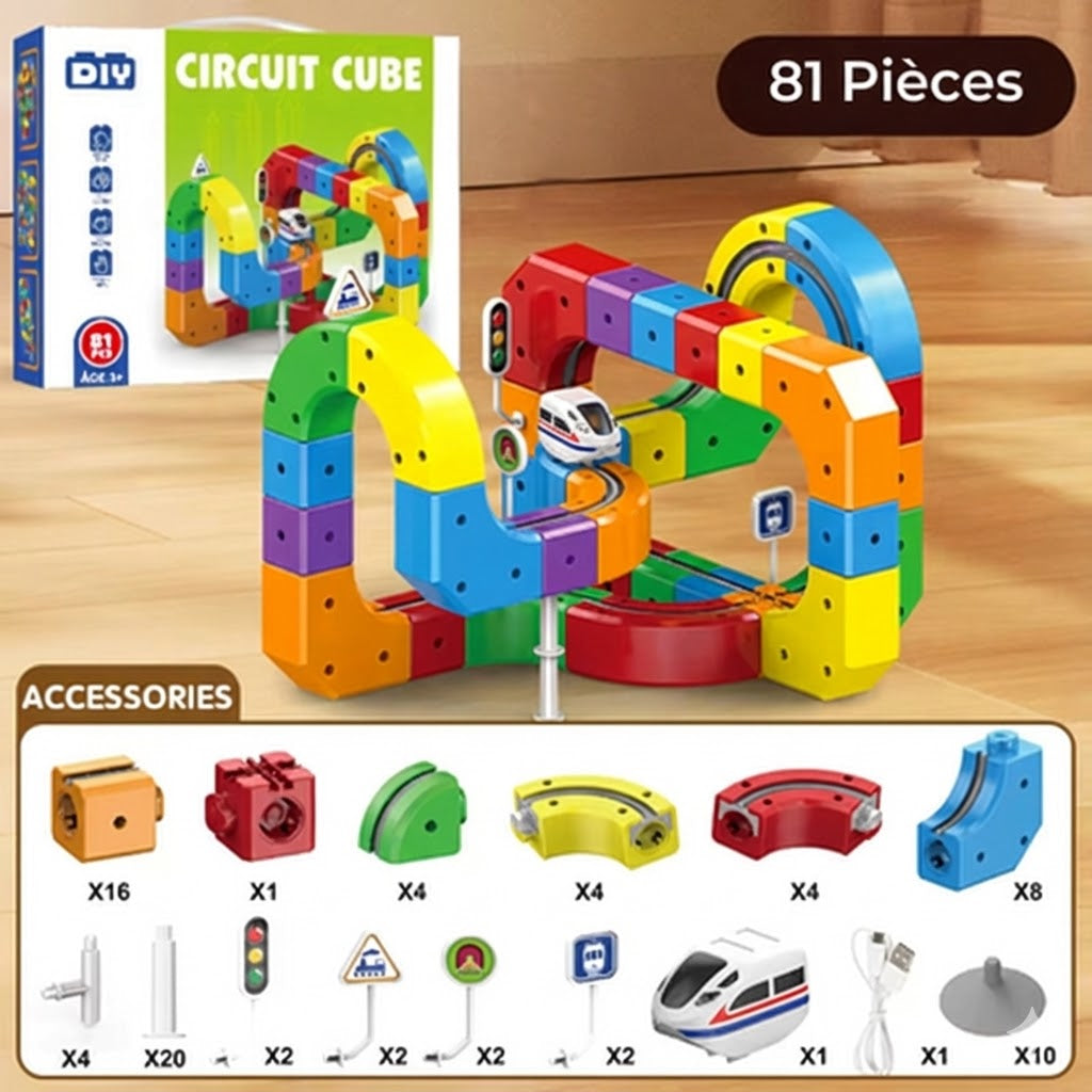 Circuit de Train Puzzle DIY - Jeu de Construction Éducatif