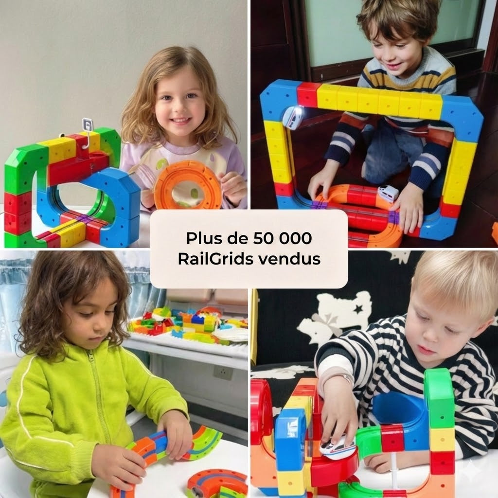 Circuit de Train Puzzle DIY - Jeu de Construction Éducatif