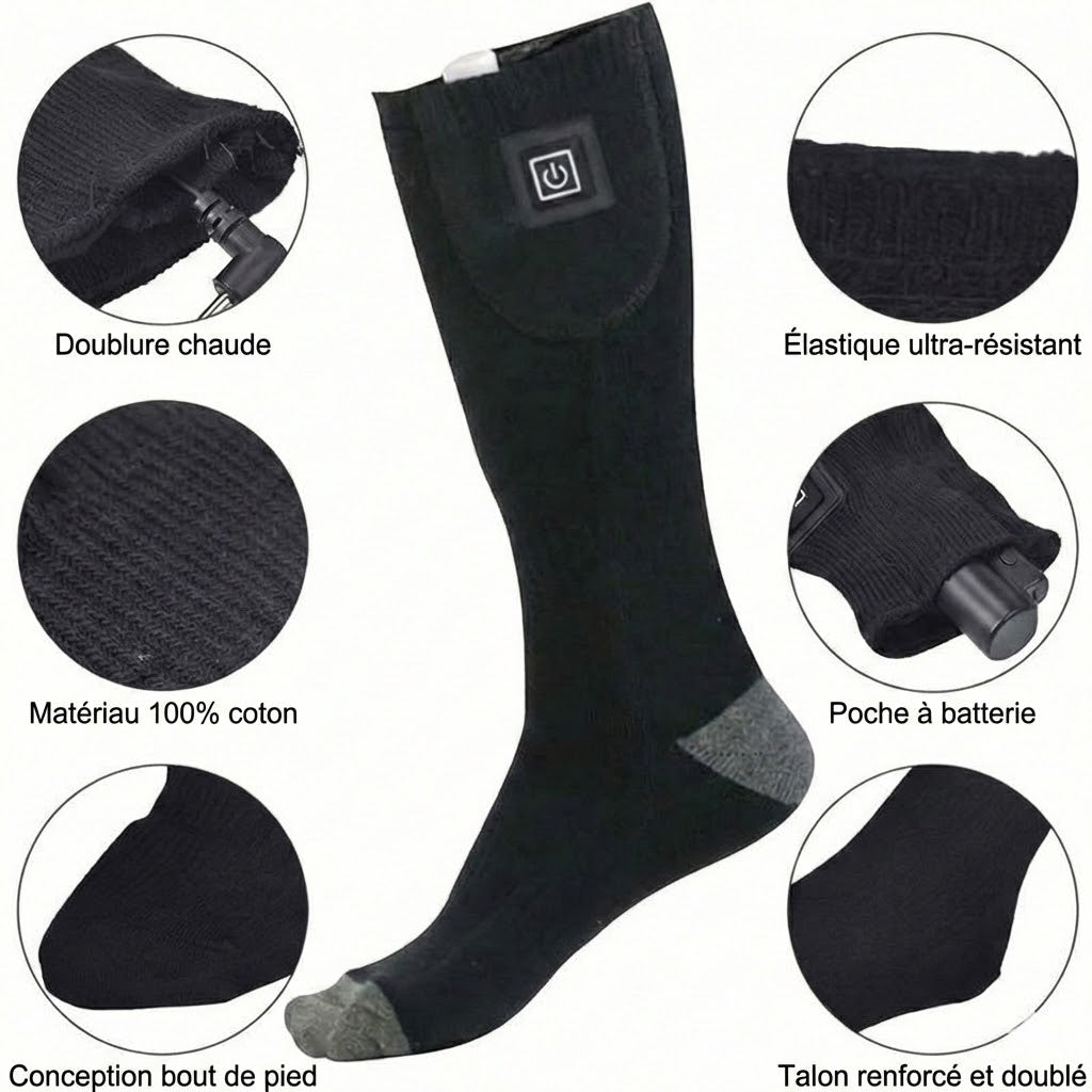 Chaussettes Chauffantes Rechargeables