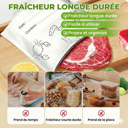 [Lot de 30] Sachets de rangement refermables en aluminium réutilisables