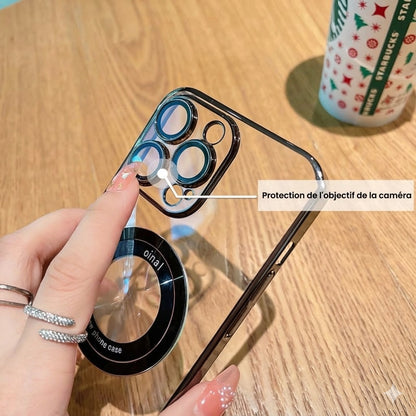 Coque MagSafe pour iPhone [Modèle] - Transparente (Magnétique)