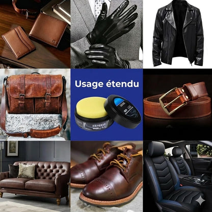 Baume premium pour cuir - Nettoyant, revitalisant et protecteur 3-en-1