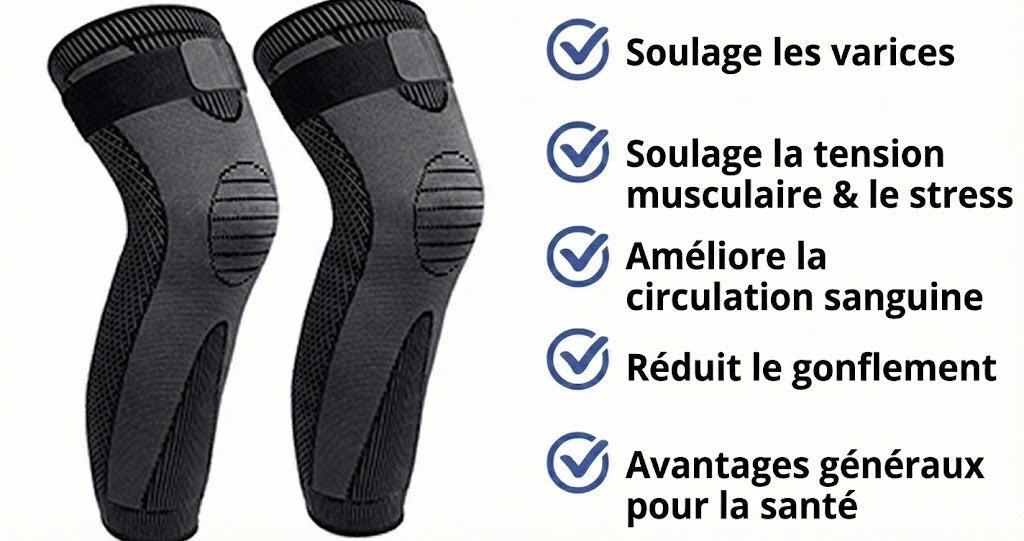 Genouillère auto-chauffante (Lot de 2)