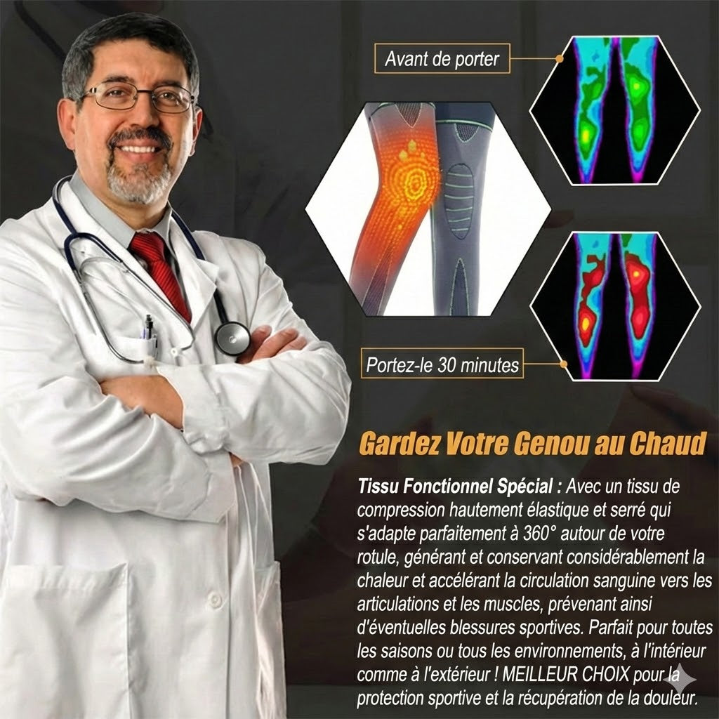 Genouillère auto-chauffante (Lot de 2)