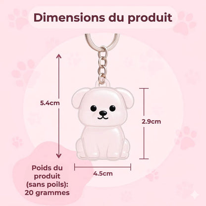 Porte-clés personnalisé avec poils d'animaux Snuzzle - Bijou souvenir unique pour chien et chat