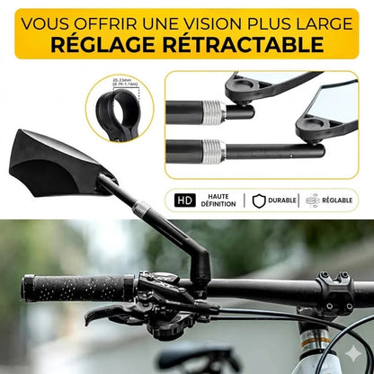 Rétroviseur de guidon de vélo réglable - Vue à 360 degrés