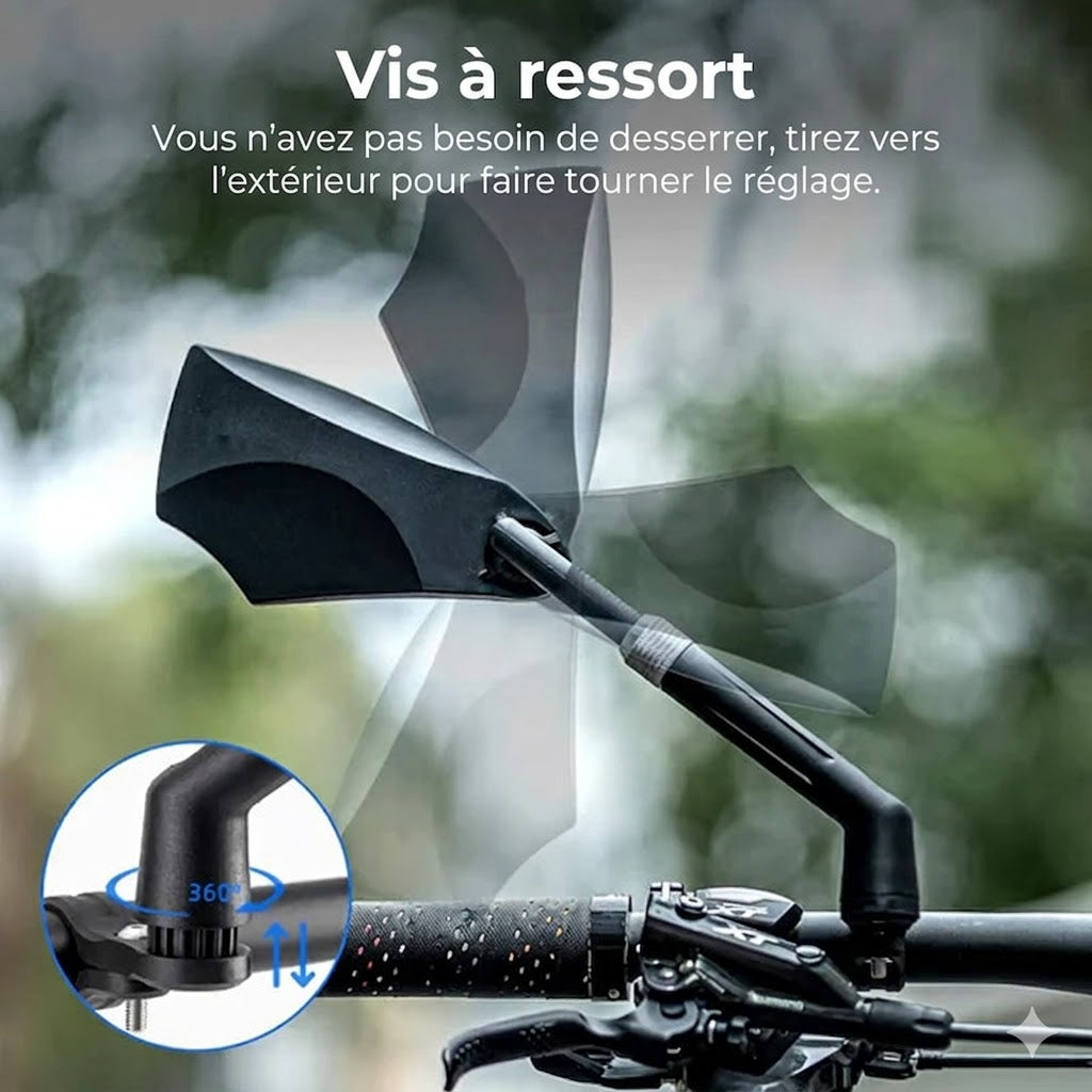 Rétroviseur de guidon de vélo réglable - Vue à 360 degrés