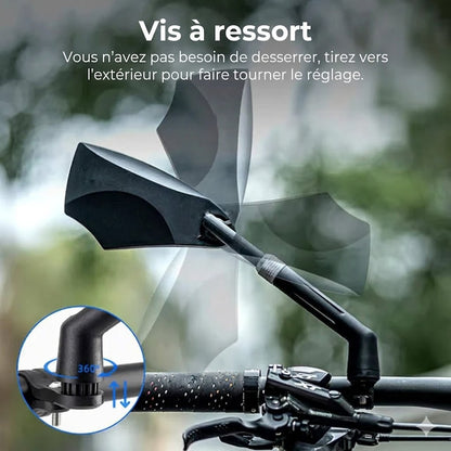 Rétroviseur de guidon de vélo réglable - Vue à 360 degrés