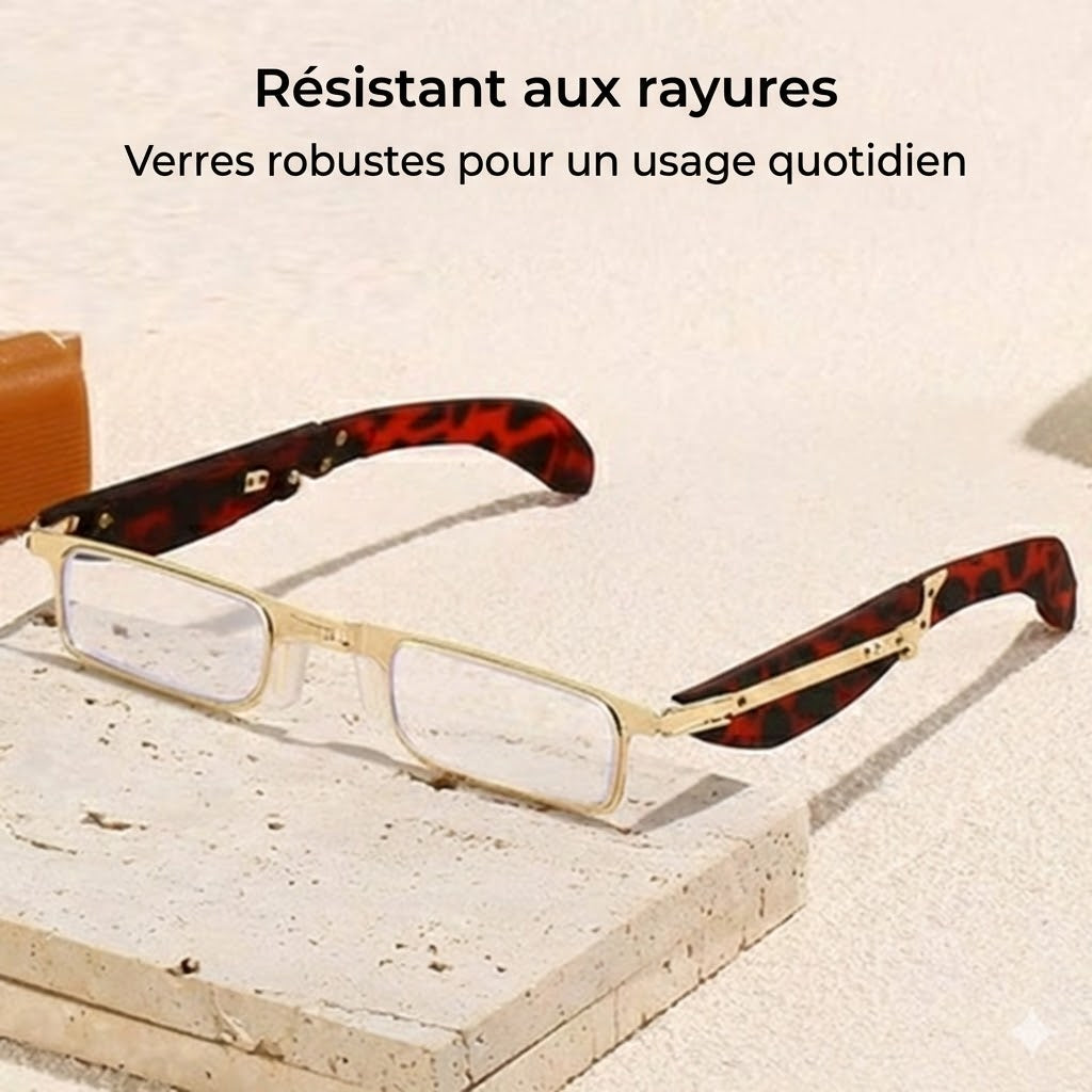 Lunettes de Lecture et d'Ordinateur Pliables - Filtre Anti-Lumière Bleue - Étui Inclus