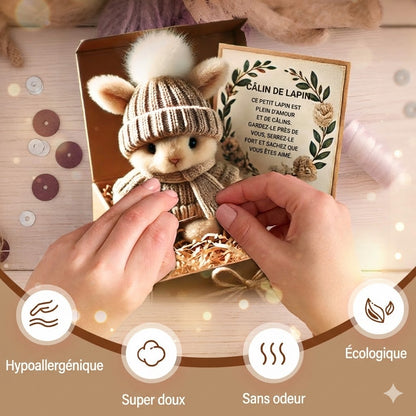 Mini peluches de lapins faites main - Joli cadeau de Pâques et décoration