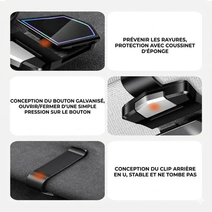 Support de lunettes magnétique de luxe pour voiture