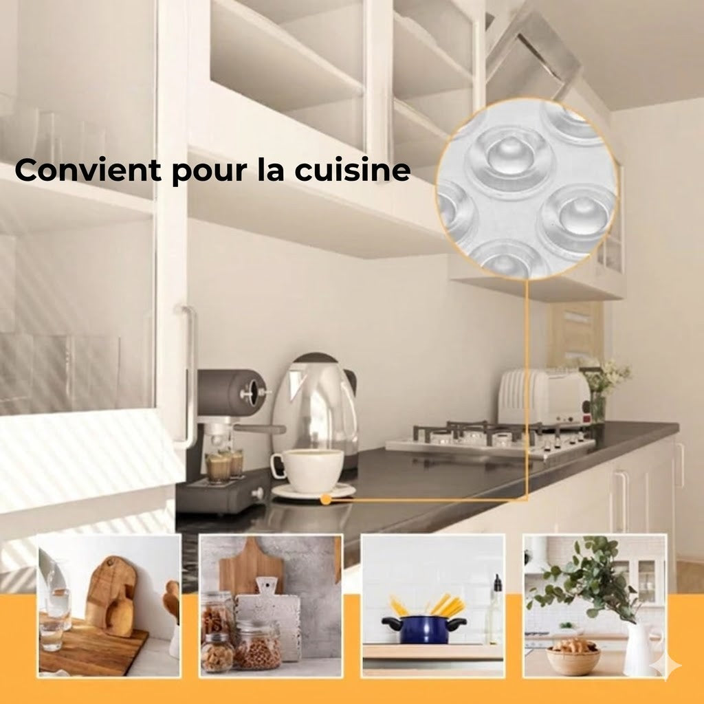 Protecteurs de meubles en silicone transparent (24 pcs)