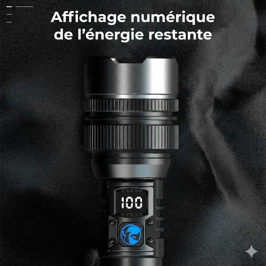Lampe Torche Tactique avec Fonction Powerbank