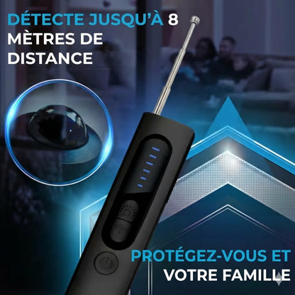 Détecteur de caméras cachées, détecteur de traceur GPS et scanner de signaux RF
