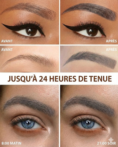 Stylo Sourcils Microblading – Crayon à sourcils imperméable avec pointe micro-fourchette (Effet naturel)