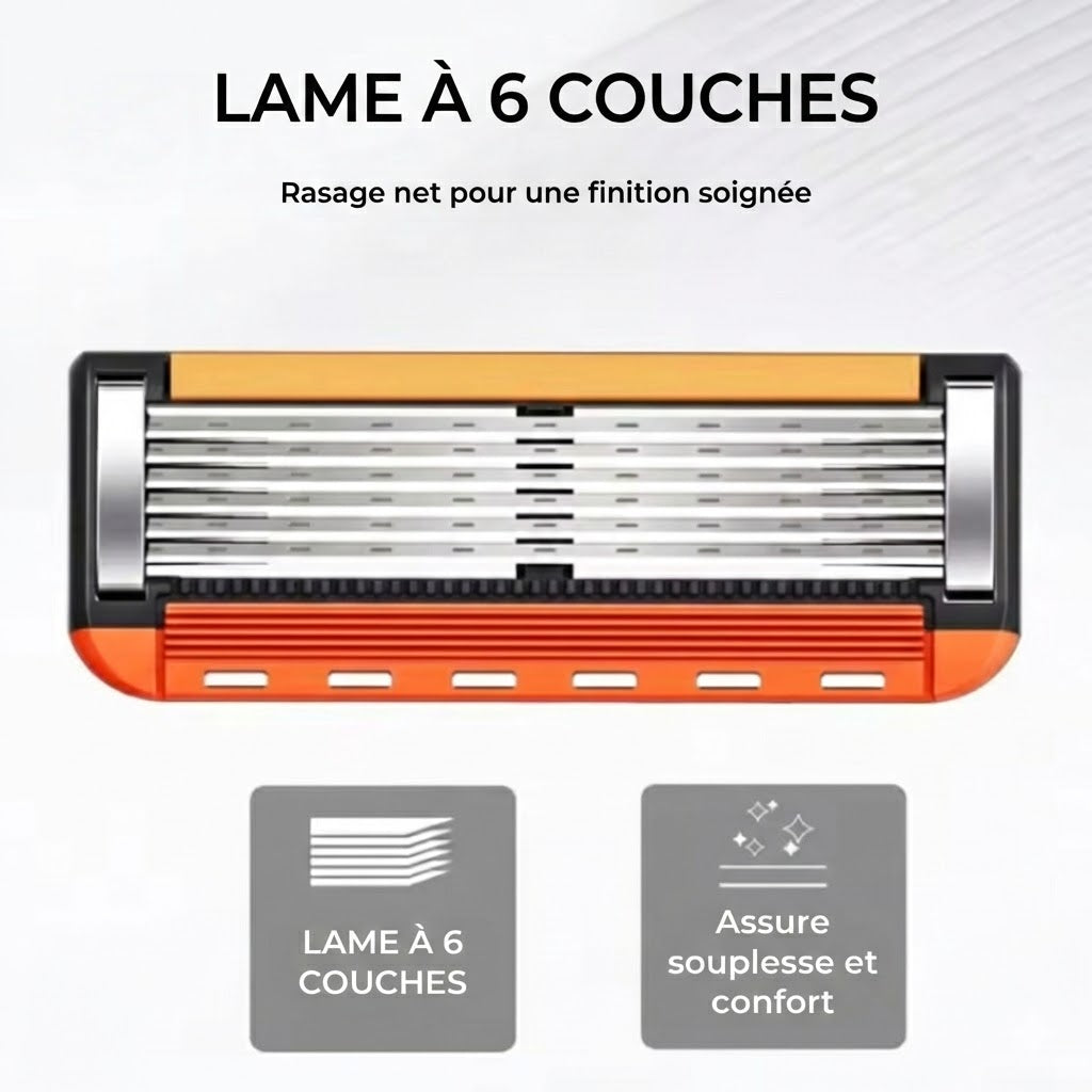 ProShave 6 - Pack Économique de 24/48 Lames de Rasoir - Système à 6 Lames (Recharges)