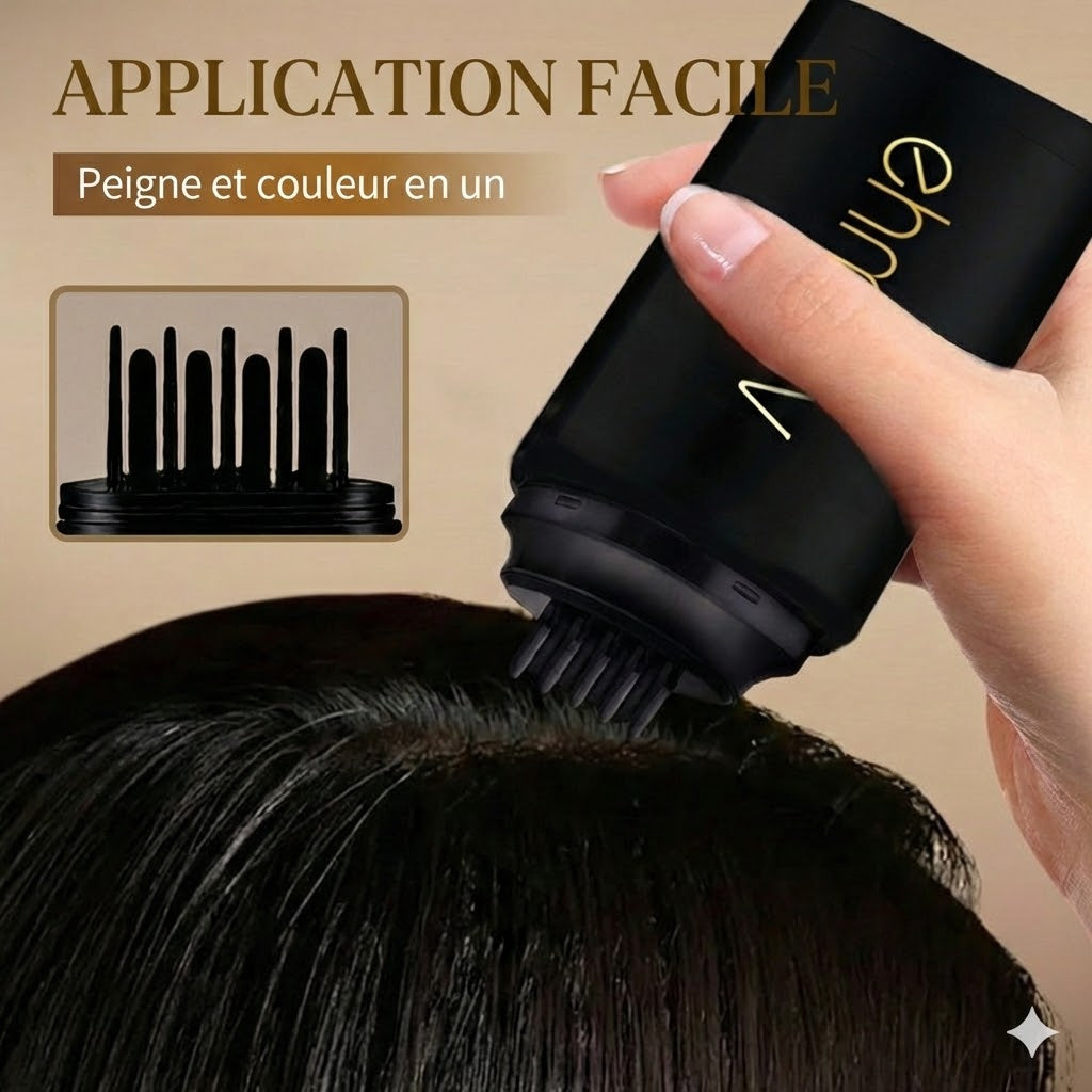 Peigne Retouche Racines – Coloration Temporaire pour Cheveux Gris et Racines (Résultat Immédiat)