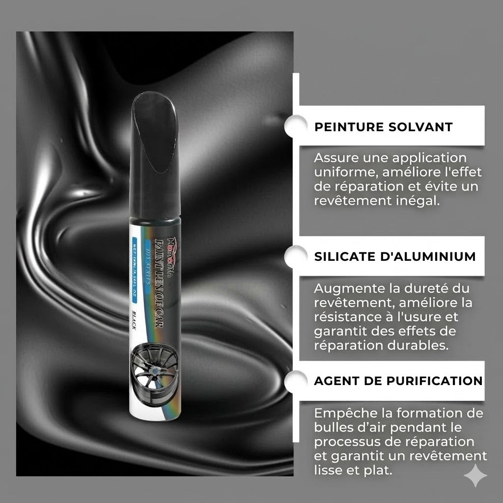 Stylo de réparation de rayures pour jantes - Lot de 3