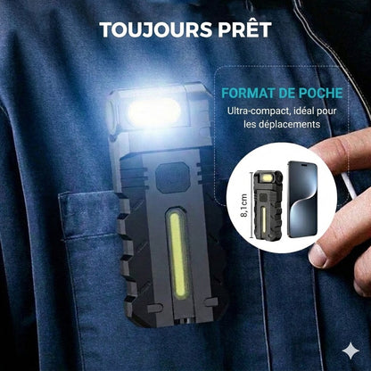 Lampe de Travail LED Rechargeable – Inclinable à 180°