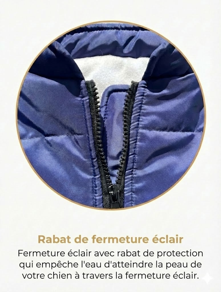 DoggyKings™ Manteau pour Chien avec Harnais Intégré - Imperméable et Chaud (Design 3-en-1)
