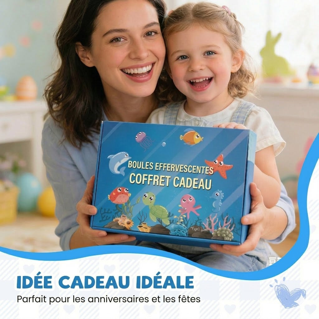 [Lot de 12] Bombes de bain magiques avec surprise - Jouets d'animaux marins à l'intérieur