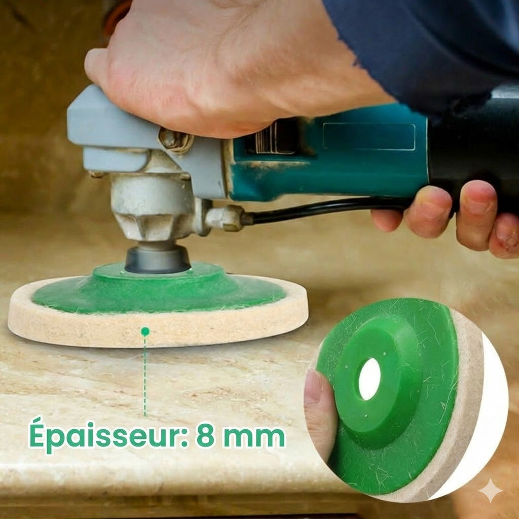 Disques de Polissage en Feutre pour Dremel & Multitool - Lot de 10