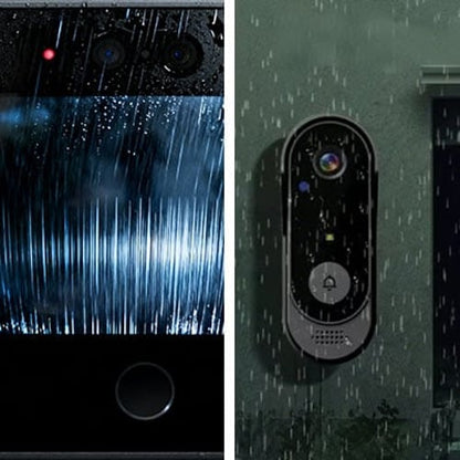 Sonnette Vidéo Sans Fil avec Écran Intérieur - Interphone de Porte avec Caméra
