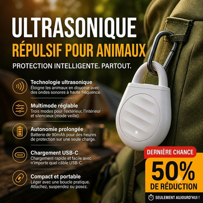 🐦 Plus d'oiseaux, de nuisibles et de sauterelles ! Répulsif anti-oiseaux à ultrasons portable en porte-clés