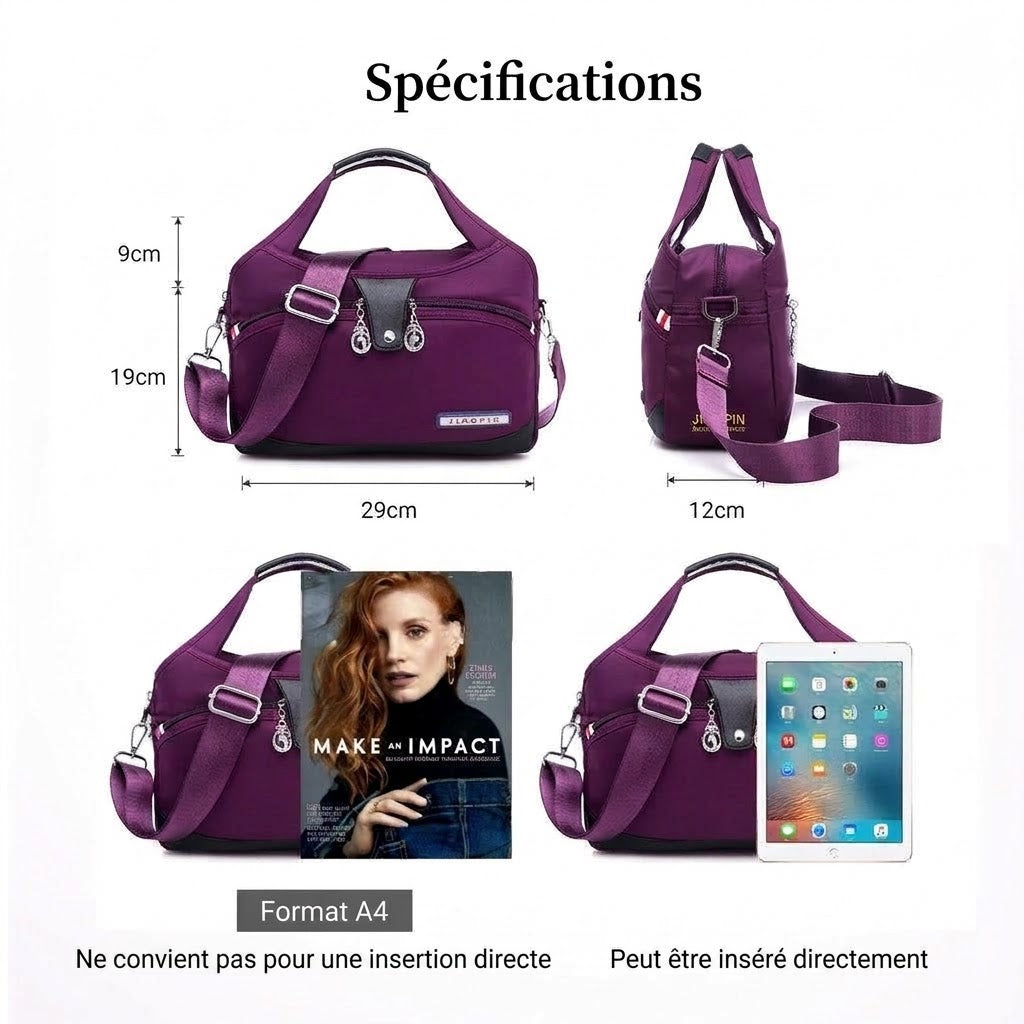 Sac bandoulière élégant de grande capacité