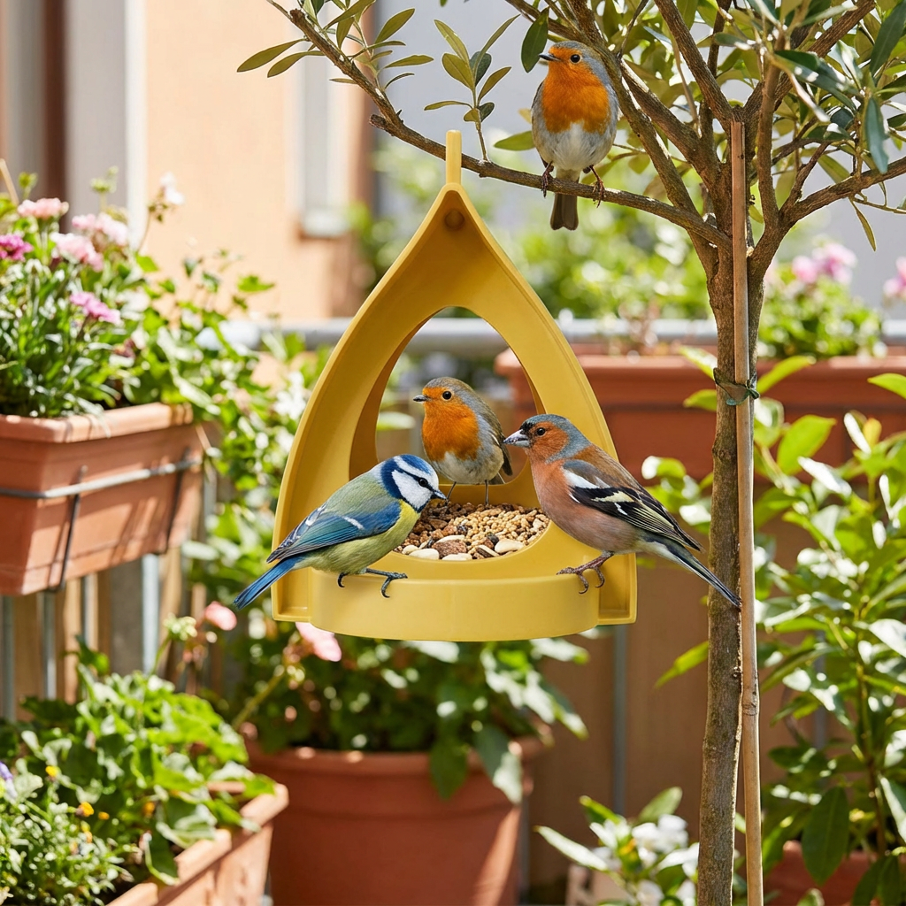 Mangeoire suspendue pour oiseaux – Grande capacité, idéale pour le jardin et le balcon